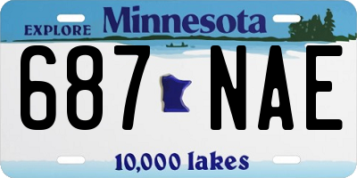 MN license plate 687NAE