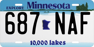 MN license plate 687NAF