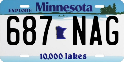 MN license plate 687NAG