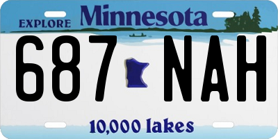 MN license plate 687NAH