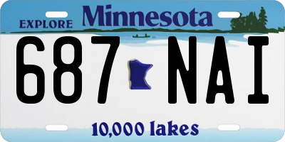 MN license plate 687NAI