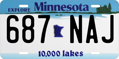 MN license plate 687NAJ