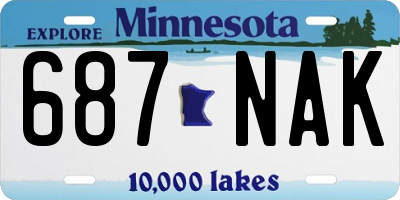 MN license plate 687NAK