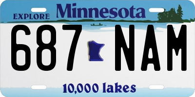 MN license plate 687NAM