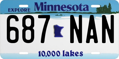 MN license plate 687NAN