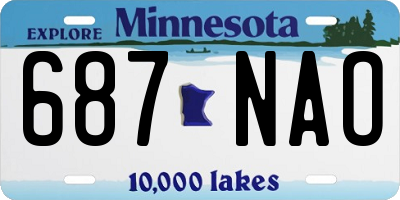 MN license plate 687NAO