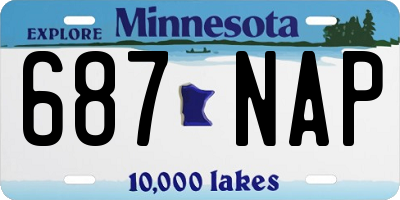 MN license plate 687NAP