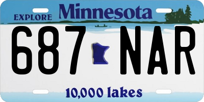MN license plate 687NAR