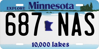 MN license plate 687NAS