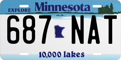 MN license plate 687NAT