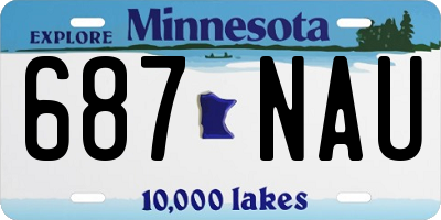 MN license plate 687NAU