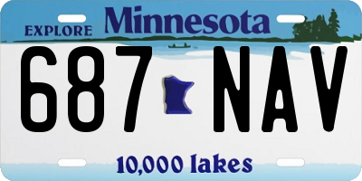 MN license plate 687NAV