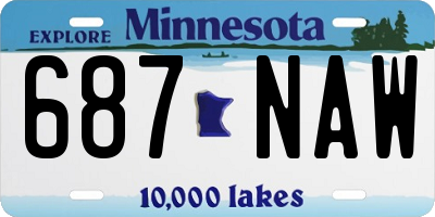 MN license plate 687NAW