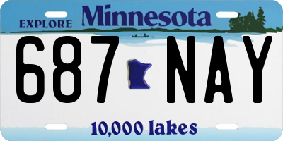 MN license plate 687NAY