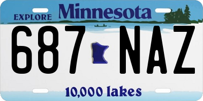 MN license plate 687NAZ