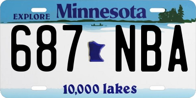 MN license plate 687NBA