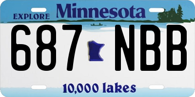 MN license plate 687NBB