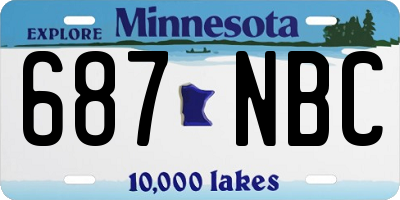 MN license plate 687NBC