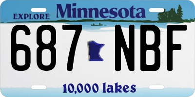 MN license plate 687NBF