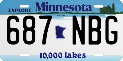 MN license plate 687NBG
