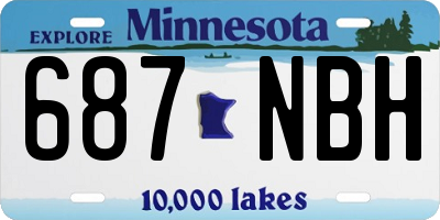 MN license plate 687NBH