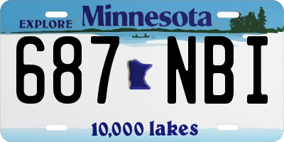 MN license plate 687NBI