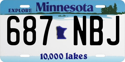 MN license plate 687NBJ