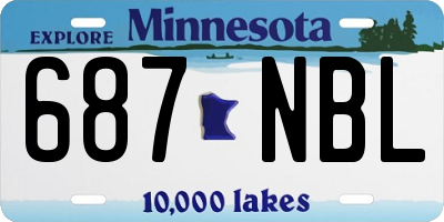MN license plate 687NBL