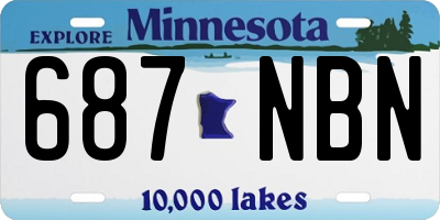MN license plate 687NBN