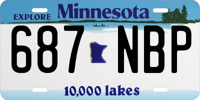MN license plate 687NBP