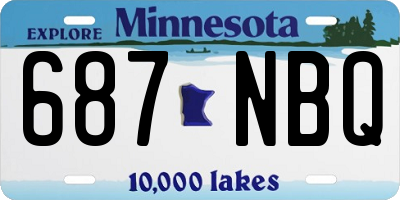 MN license plate 687NBQ