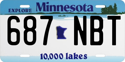 MN license plate 687NBT