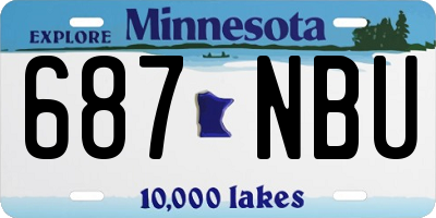MN license plate 687NBU