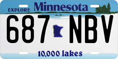 MN license plate 687NBV