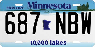 MN license plate 687NBW
