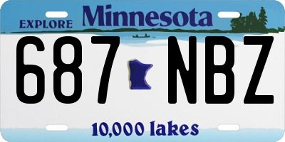 MN license plate 687NBZ