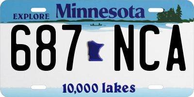 MN license plate 687NCA