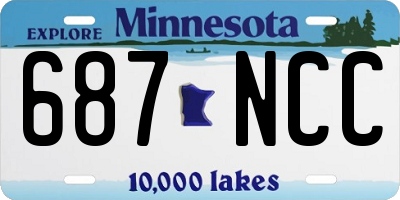 MN license plate 687NCC