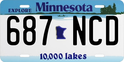 MN license plate 687NCD