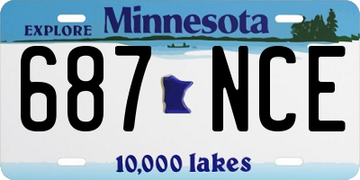 MN license plate 687NCE