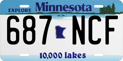 MN license plate 687NCF