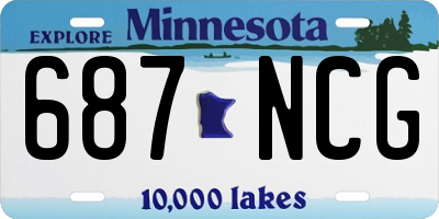 MN license plate 687NCG