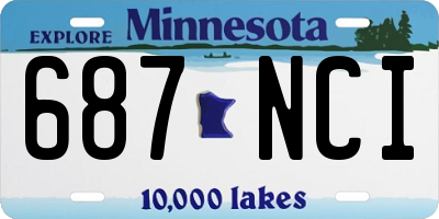 MN license plate 687NCI