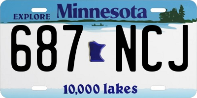 MN license plate 687NCJ