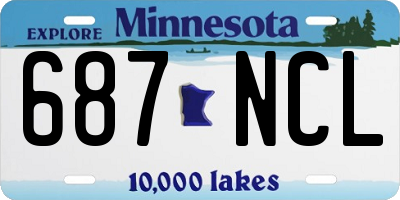 MN license plate 687NCL