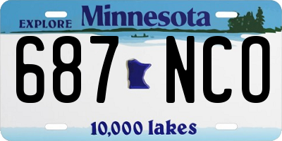 MN license plate 687NCO