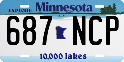 MN license plate 687NCP