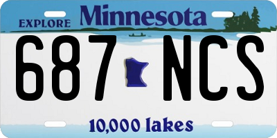 MN license plate 687NCS