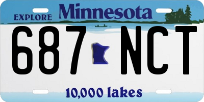 MN license plate 687NCT