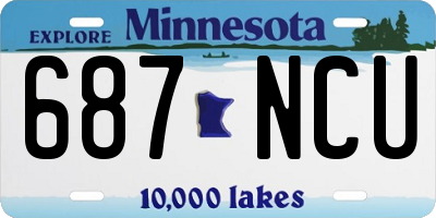 MN license plate 687NCU